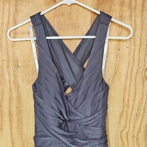 David's Bridal Elegant Gray Sleeveless Dress